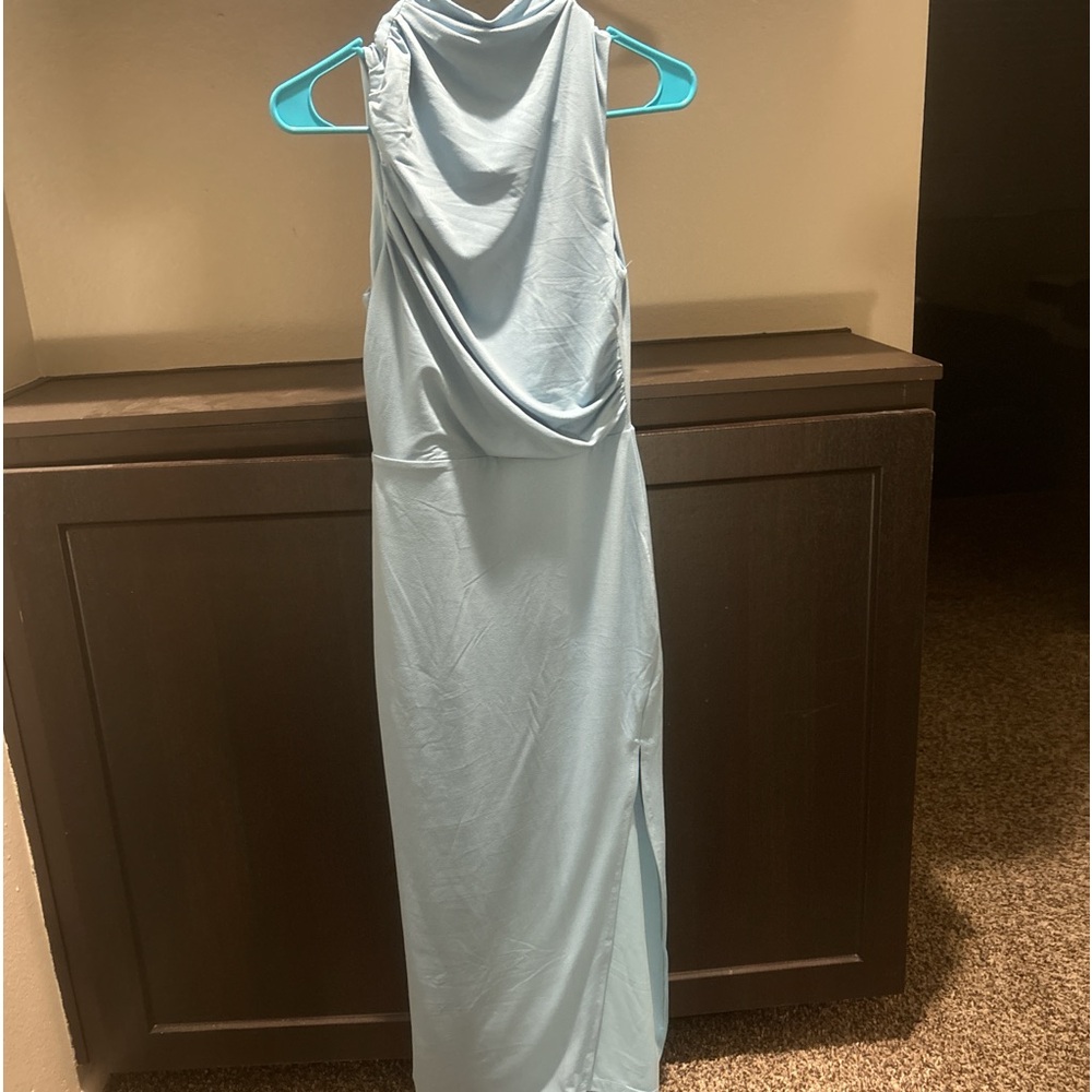 Brand-hello Molly 
Maxi slit baby blue dress ! 
Size small